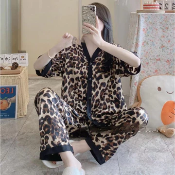 YapLie VLECA01 Piyama Korea Baju Tidur Wanita Satin Premium Mewah Adem Celana Panjan Lengan