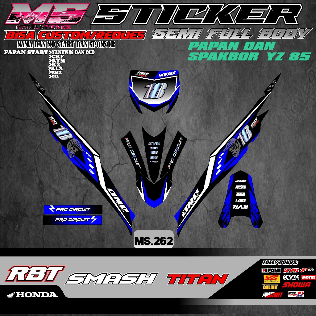 Jual COD Sticker STRIPING RBT MOTOR SMASH TITAN SEMI FULL BODY MOTOR ...