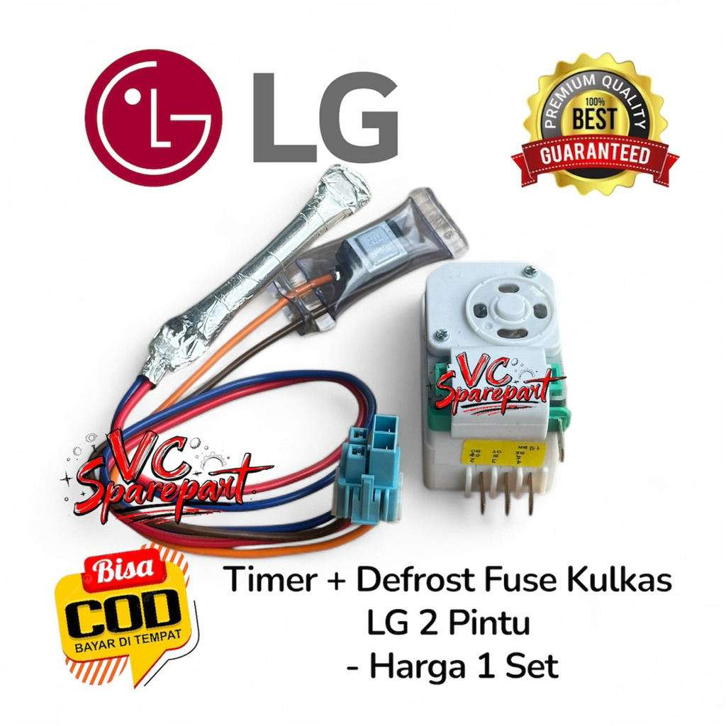 Jual Timer dan Defrost bimetal fius kulkas LG 2 Pintu 1 Set | Shopee ...