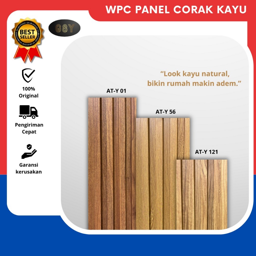 Jual WPC Panel 2.9Meter x 17 Cm / Wood Panel WPC Kode AT-Y / Wallpanel ...