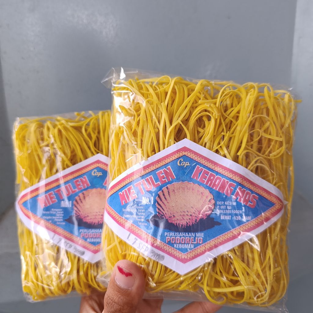 Jual MIE KERING CAP KERANG MAS ASLI KEBUMEN 120GRAM/ MIE TULEN KERANG ...