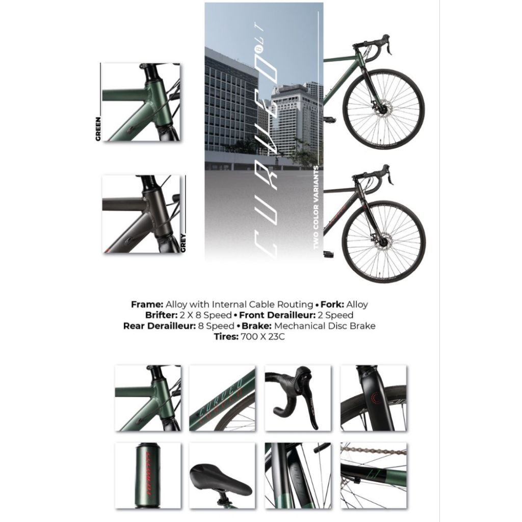 Jual SEPEDA BALAP ROAD BIKE / GRAVEL / HYBRID ELEMENT CURVED LT ...