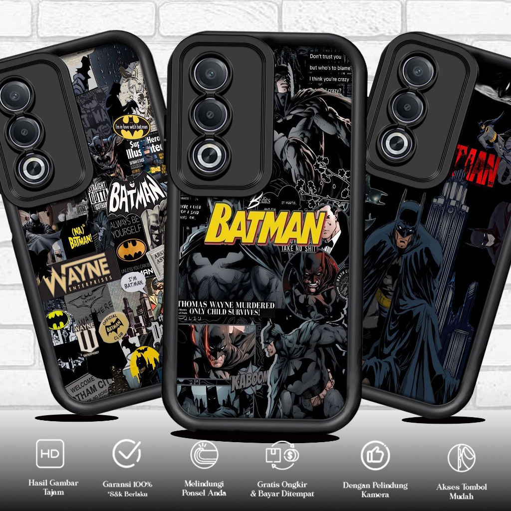 Jual Softcase Glass kaca untuk OPPO A3 PRO 5G 2024 A80 BATMAN Casing ...