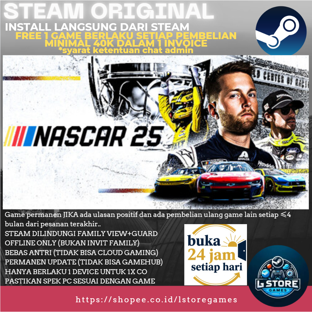 Jual NASCAR 25 Offline Game PC Original | Shopee Indonesia