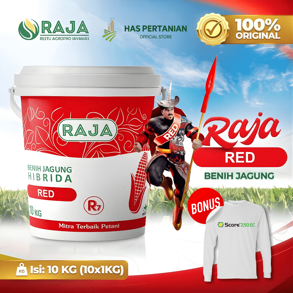 Jual Benih Jagung Hibrida Raja R7 Red - 1kg x 10 Kemasan Pail/Ember ...