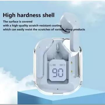 HA Headset TWS Hifi V8 Earphone Handsfree Keren Transparan Bening Bluetooth Wireless Air31