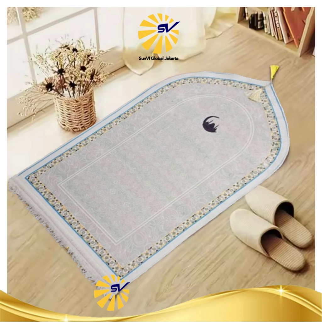 (UK) Sajadah Kubah Midi Tebal Empuk  Uk 52 x 105 Cm
