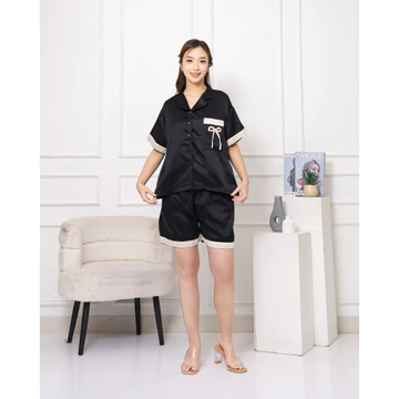 Set Baju Tidur Piama Setelan Bagus Buat Sehari Hari Bahan Satin Impor