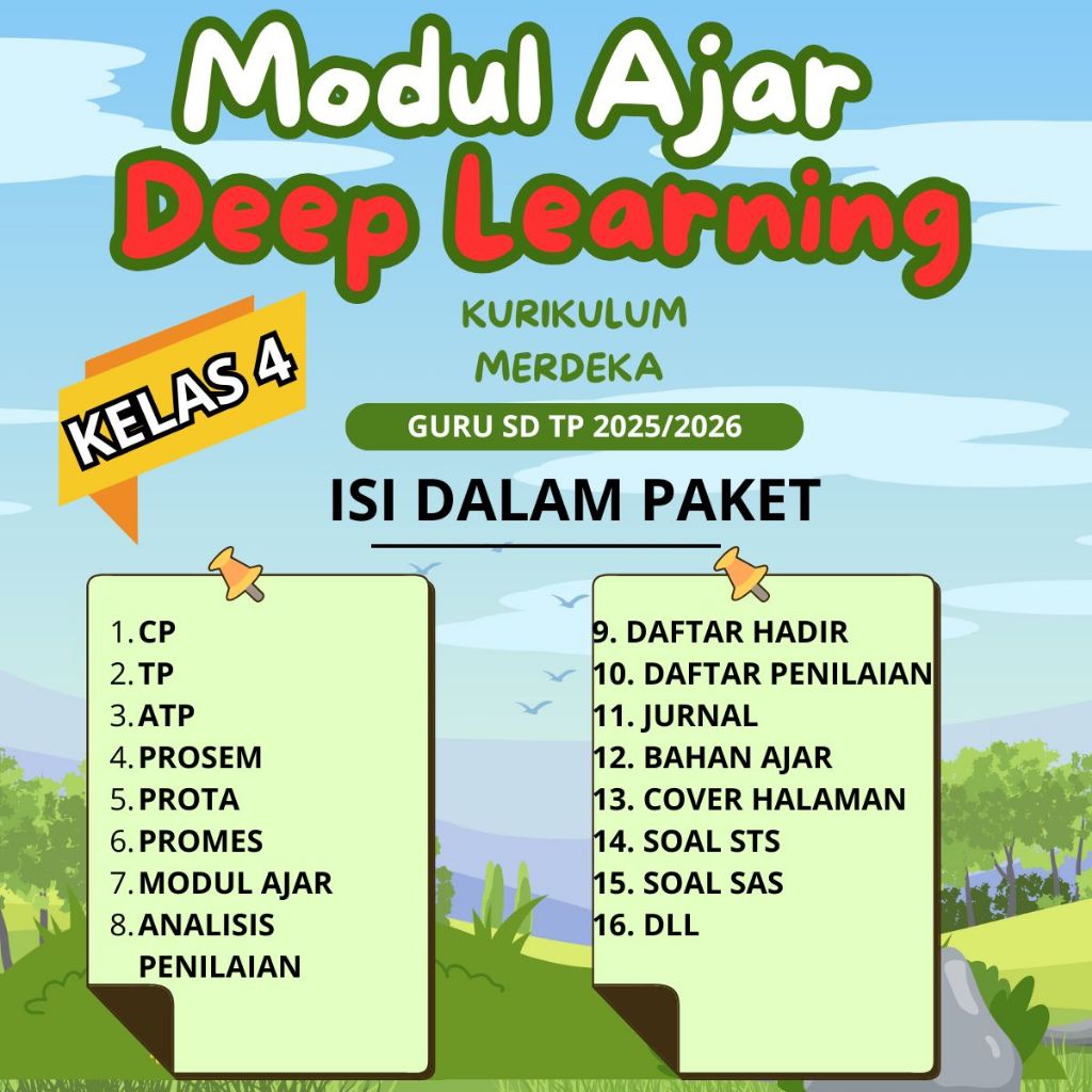 Jual Modul Ajar Deep Learning Kelas 4 SD 2025/2026 | Shopee Indonesia
