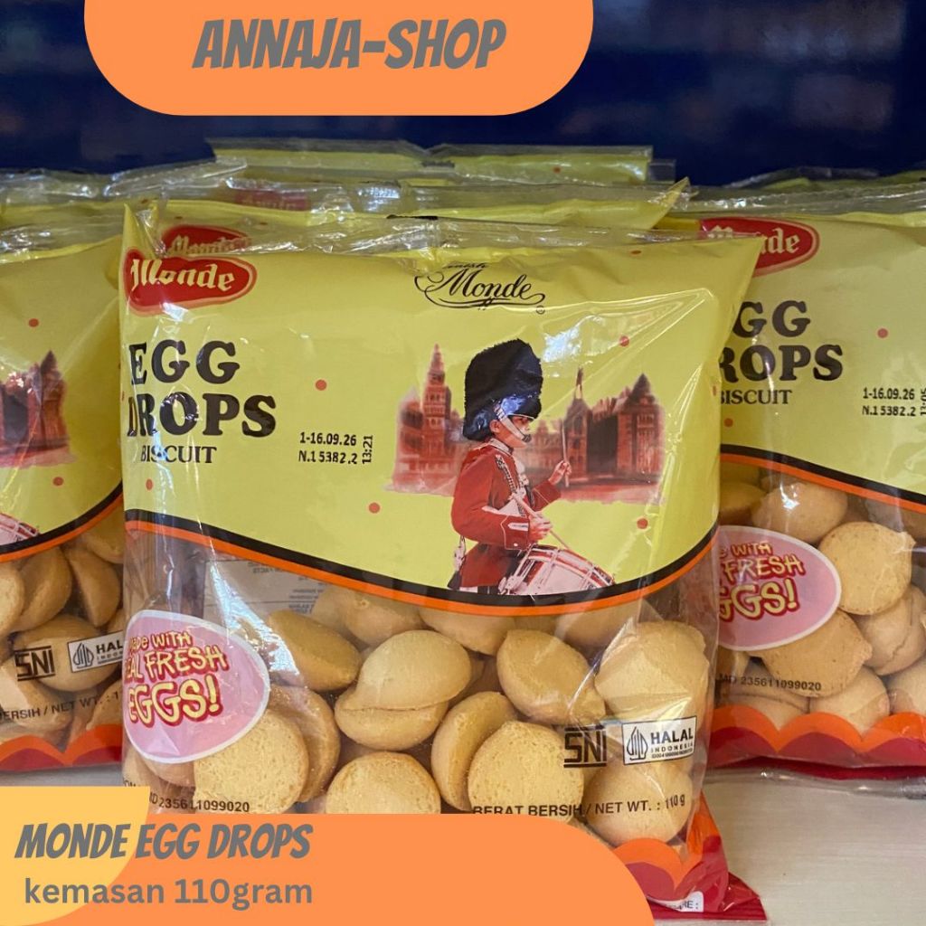 Jual MONDE EGG DROPS BICUITS ISI 110 GRAM | Shopee Indonesia