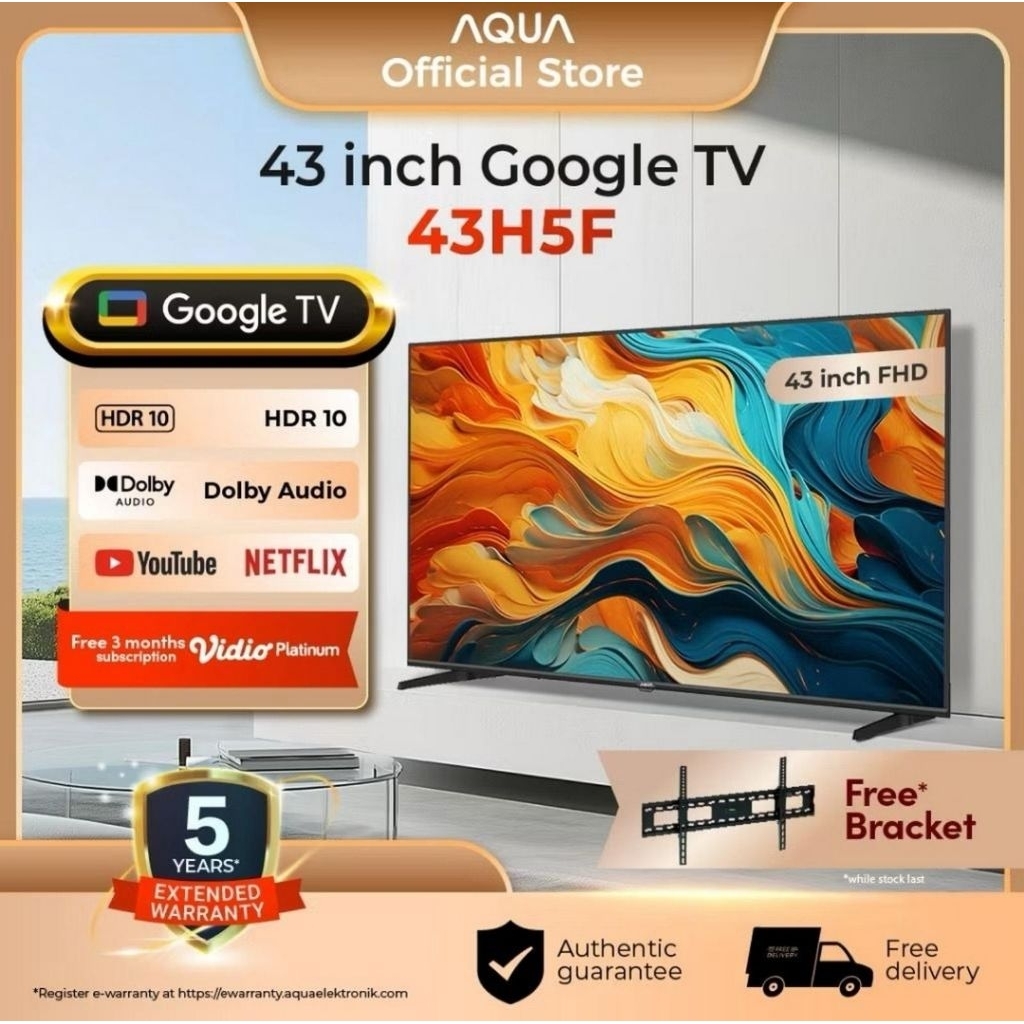 Jual GOOGLE TV AQUA 43 INCH | Shopee Indonesia