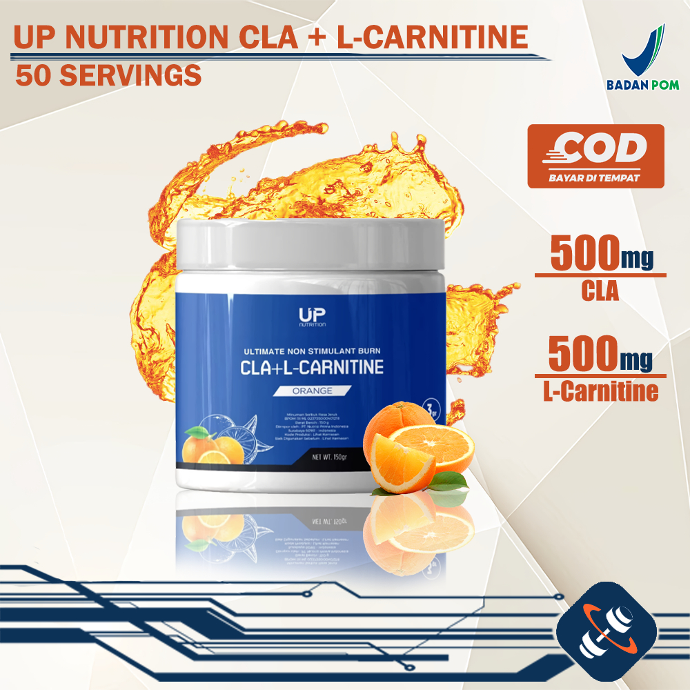Jual UP NUTRITION CLA + L-Carnitine 150 Gram - Fat Burner Pembakar Lemak Non Stimulant Diet Fitness Pria Wanita BPOM