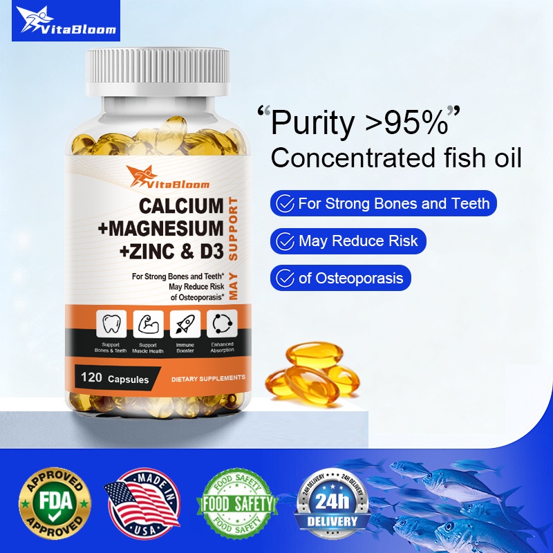 Jual Vitabloom Calcium Magnesium Zinc Capsules with Vitamind3 Enhanced ...