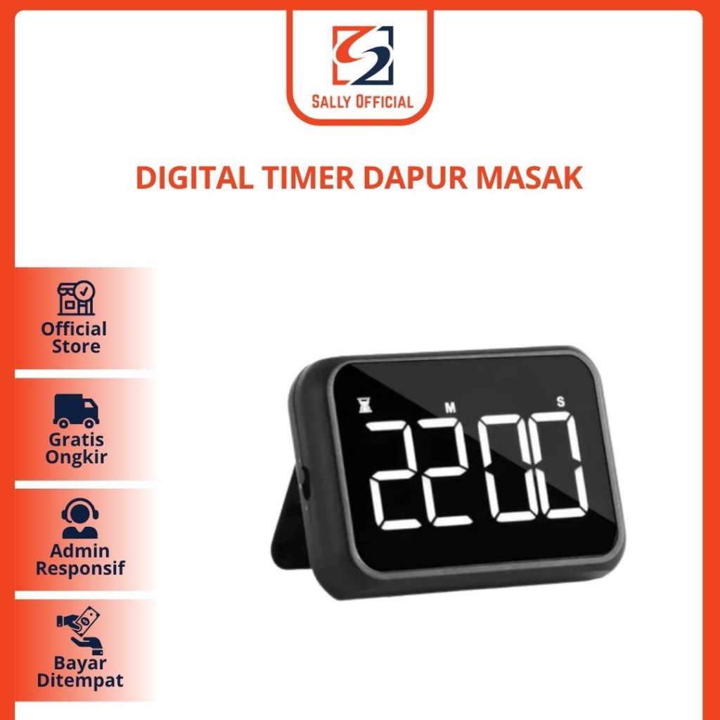 Jual Digital Timer Dapur Masak Clock Stopwatch Dengan Desain Elegan ...