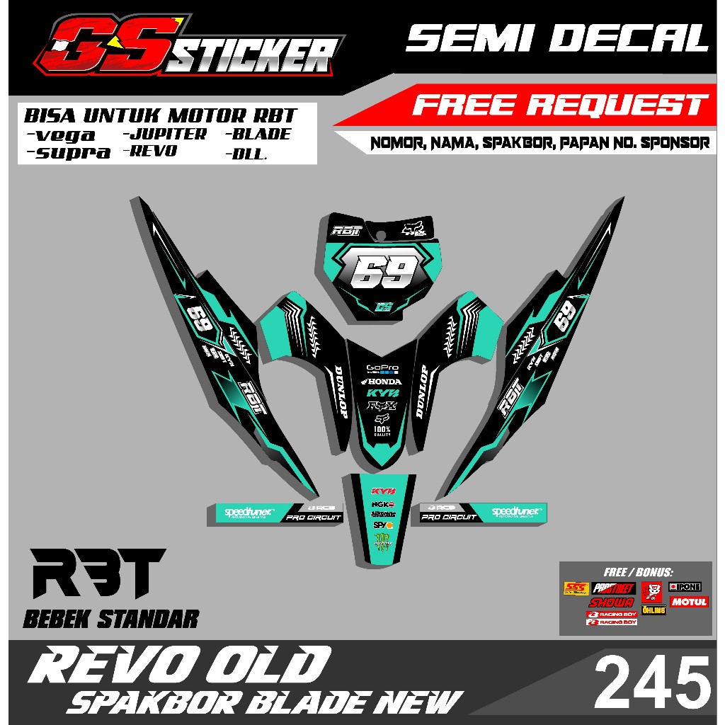 Jual COD STICKER DECAL STRIPING SEMI FULLBODY RBT/GTX REVO OLD LANCIP ...