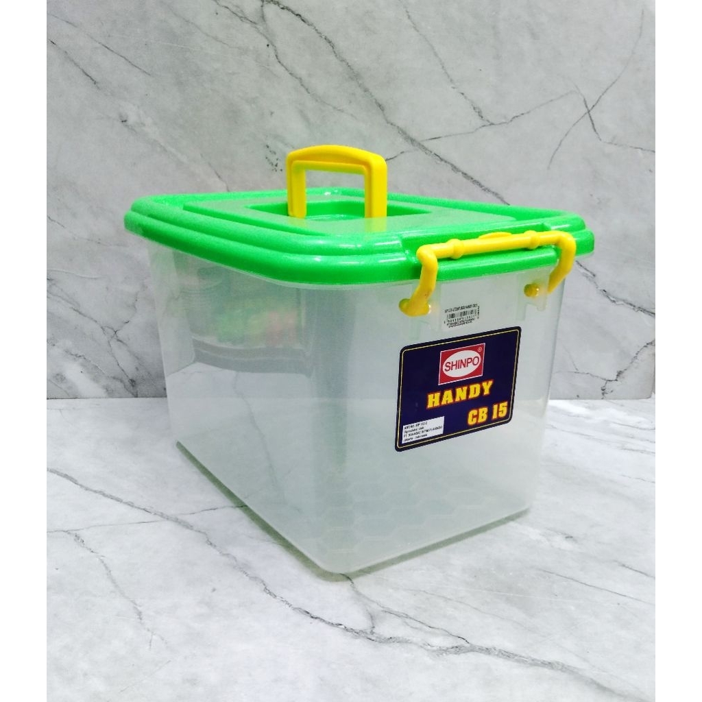 Jual CONTAINER BOX SHINPO CB 15 (15 LITER) / KERANJANG TUTUP SERBAGUNA ...