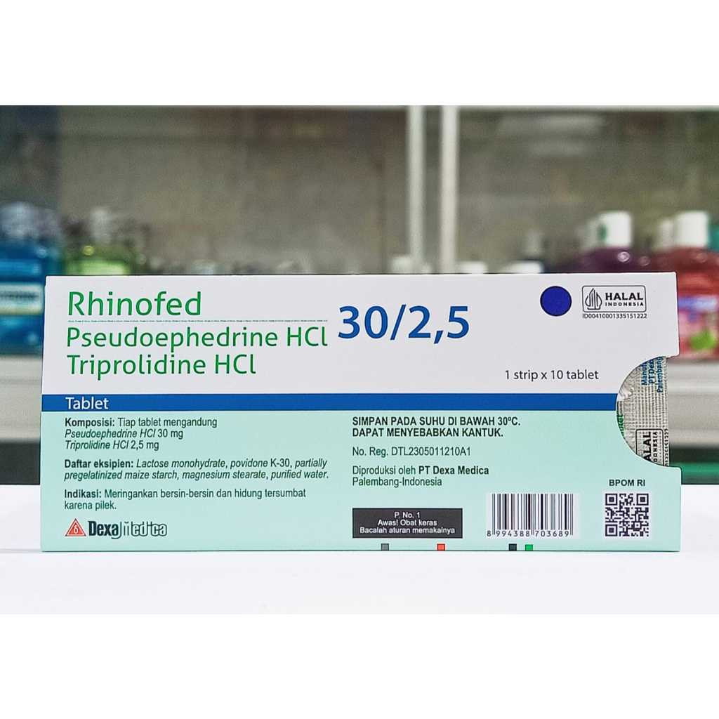 Jual RHINOFED (1 STRIP ISI 10 TABLET) - MENGATASI PILEK, BERSIN-BERSIN ...