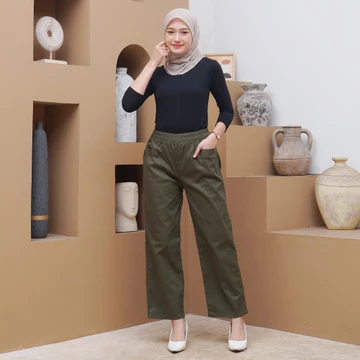 Long Pents Celana Wanita Panjang Korean Style Casual Haruka Long Pants Celana Korean Cotton