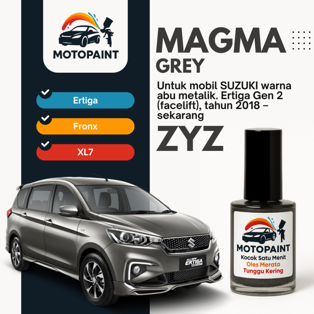 Jual Cat Oles Mobil – Cat Baret Mobil – Touch Up Paint Magma Grey ...