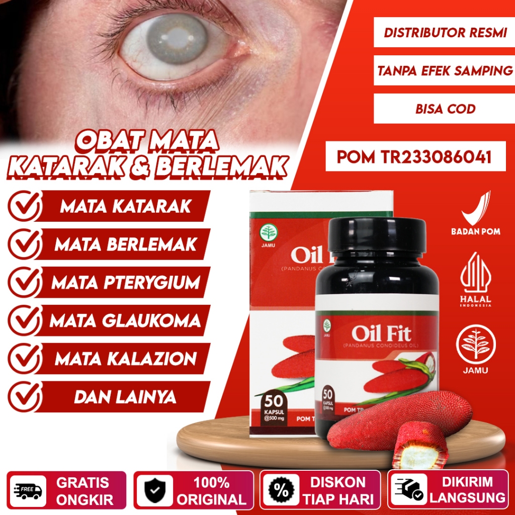 Kapsul Oil Fit / Oilfit Obat Herbal Solusi Atasi Mata Katarak / Penglihatan Berkabut