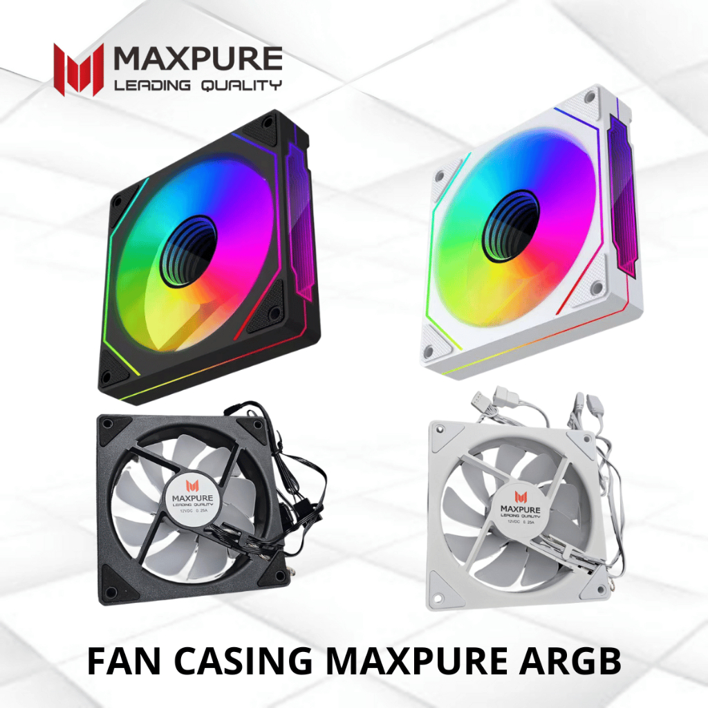 Jual Kipas Maxpure ARGB 120mm GEN4 ARGB PC Desktop COD White/Black ...