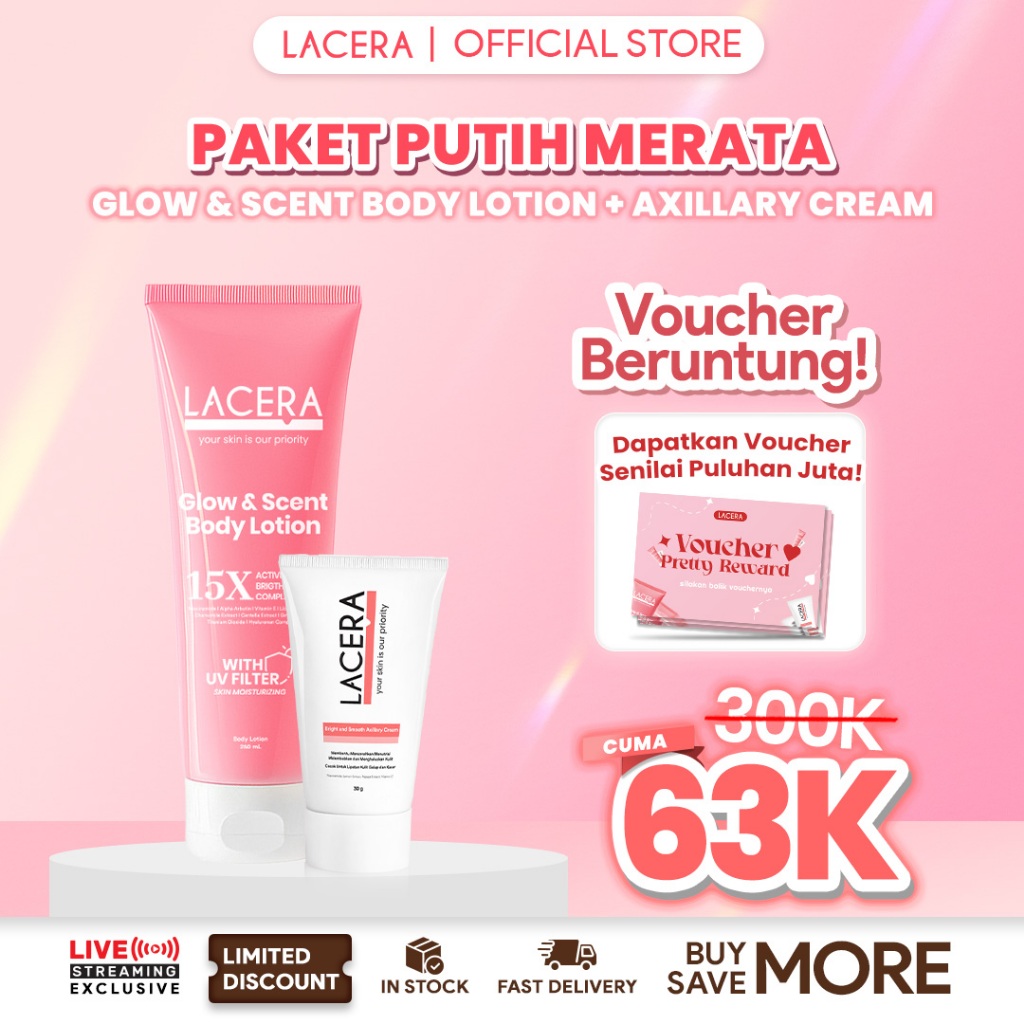 Jual Lacera Luminous Glow Up| LACERA Lotion Glow & Scent + Axillary ...