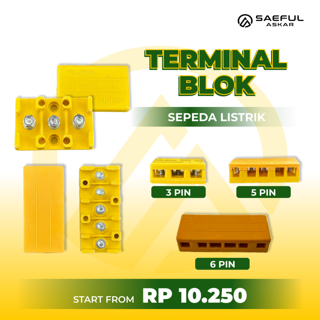 Jual Terminal Blok Kabel Jalur 3 / 5 / 6 Skun Ring Bulat | Shopee Indonesia
