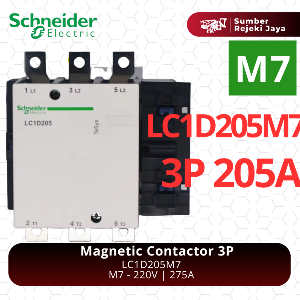 Schneider Kontaktor LC1D205M7 3P 205A 220VAC 220V | magnetic contactor | M7