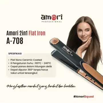 Catokan Rambut Amori A 708 Catokan 2in1 Pelurus Rambut Hair Iron Catokan Smooting AMORI A 708