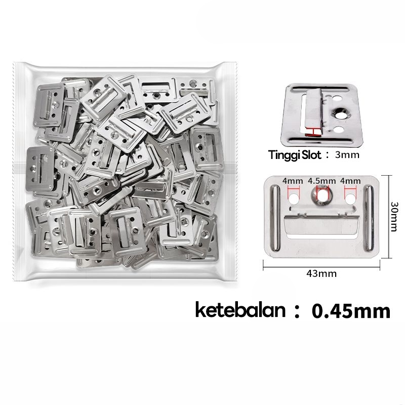 Jual Clip Wood Panel WPC/Klip Besi Wallpanel Buckle Bracket Clip ...
