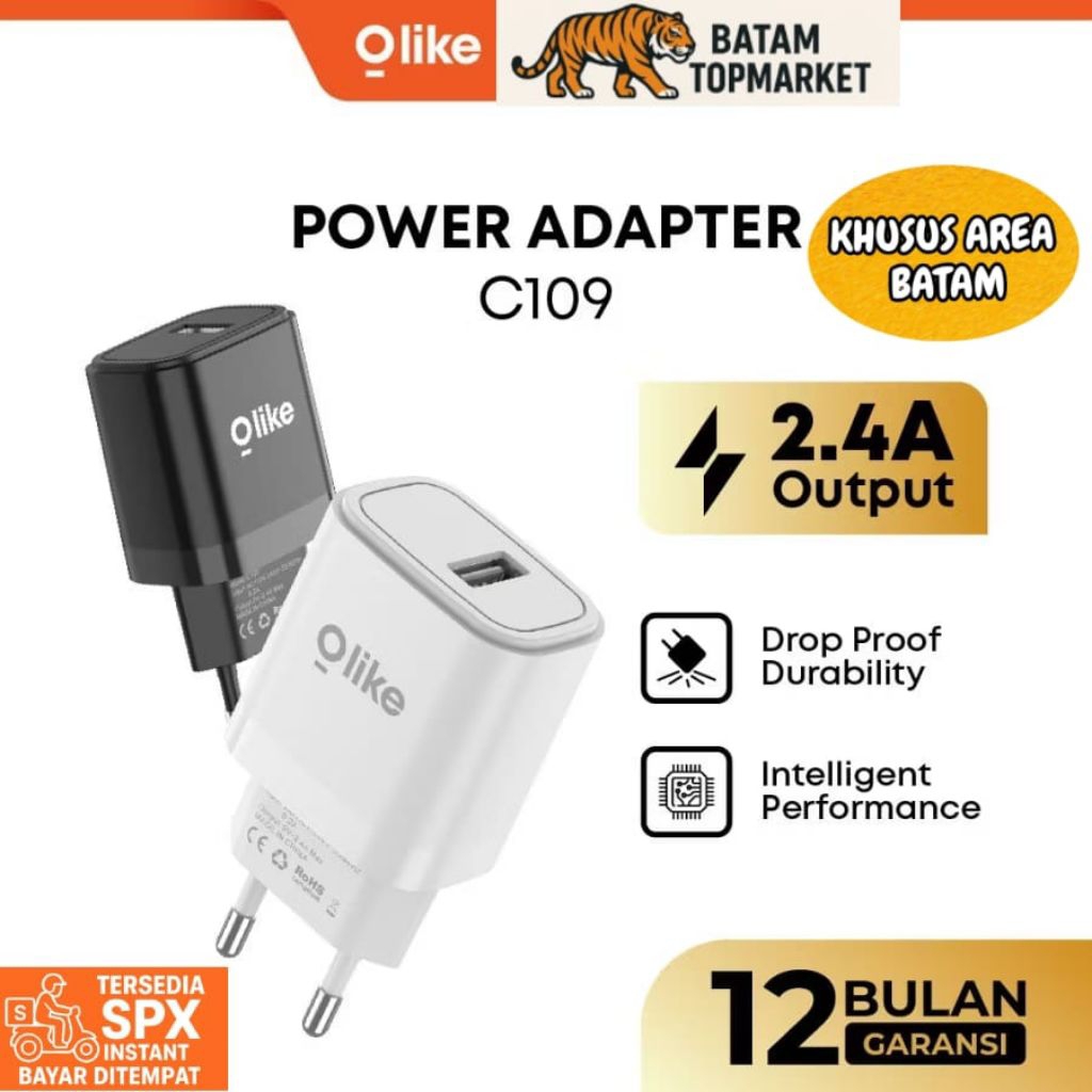 Jual POWER ADAPTER CAS / CHARGER 2.4 A USB PORT C109 - BATAM | Shopee ...