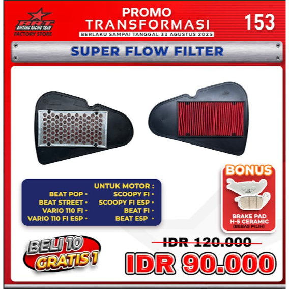 Jual FILTER UDARA BRT BEAT ESP SCOPY FI BEAT STREET ORIGINAL BRT ...