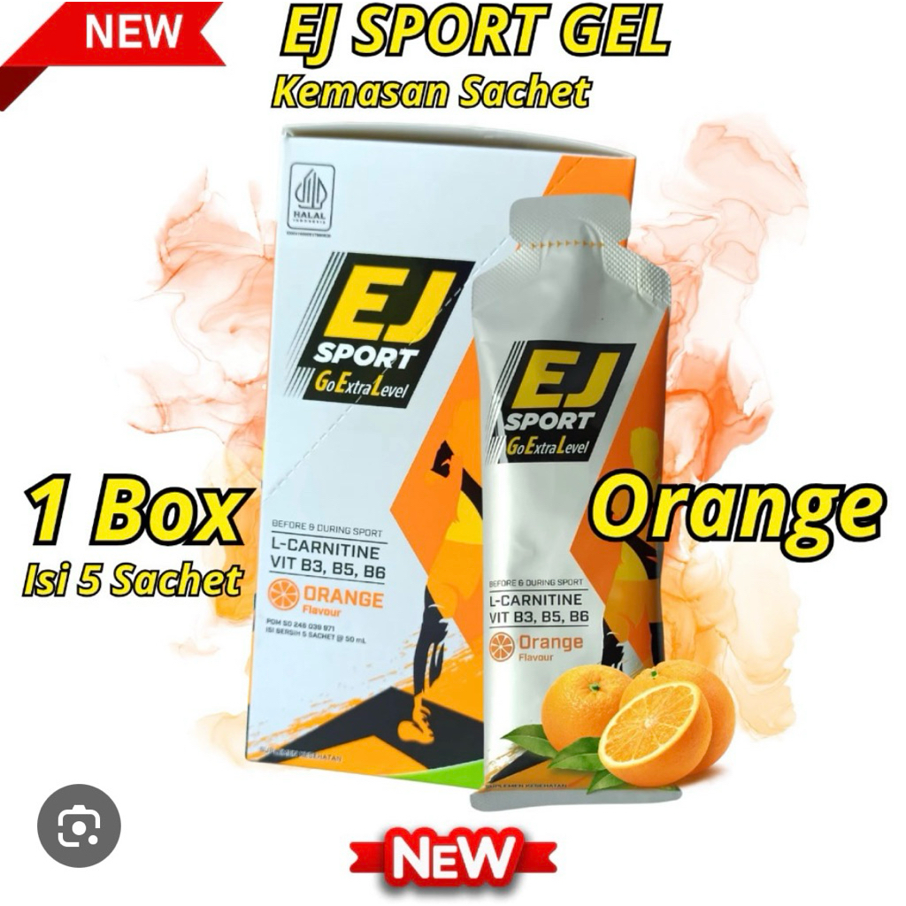 Jual EJ Sport gel Sachet Banana dan orange isi 5 sachet | Shopee Indonesia