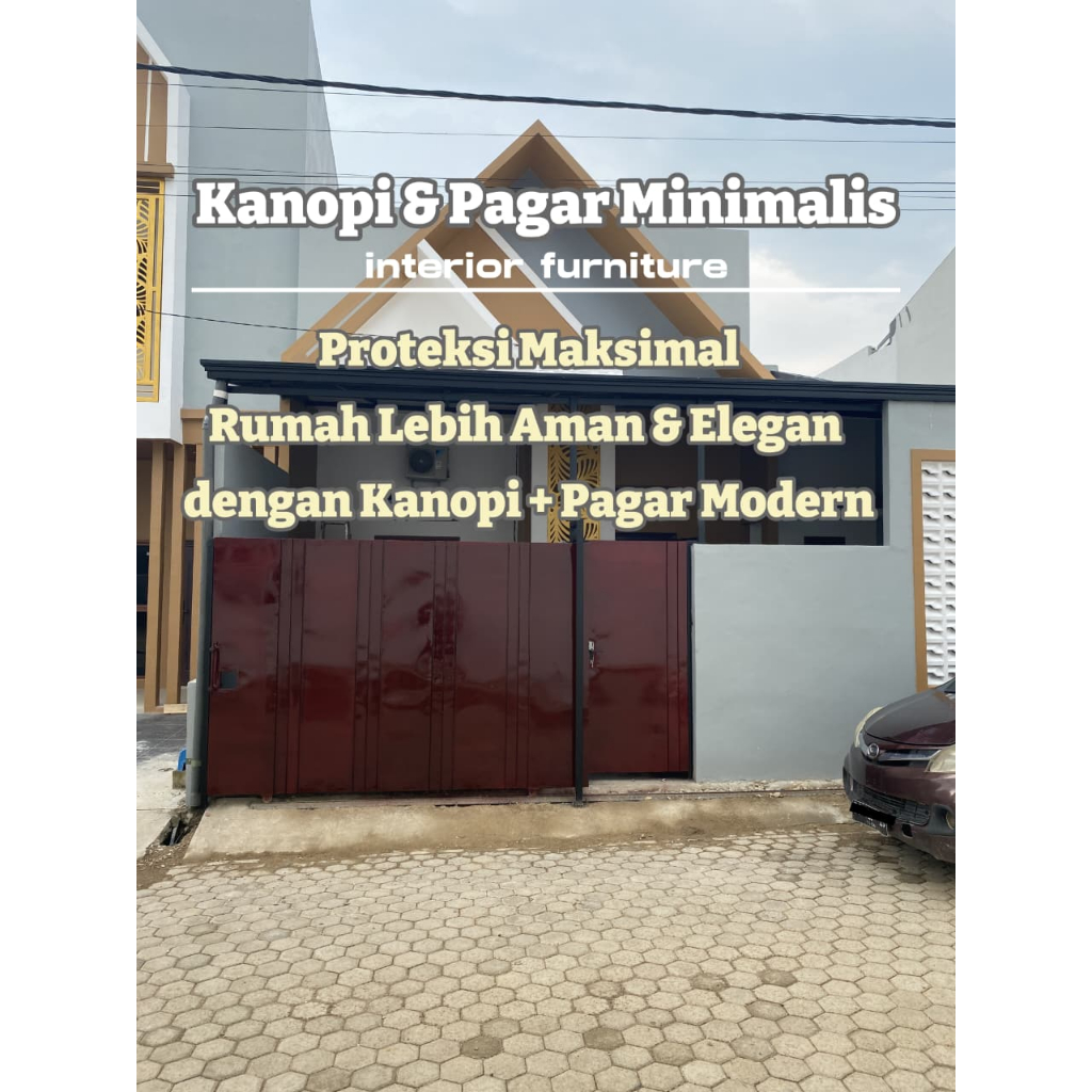 Jual PAGAR+ KANOPI CUSTOM/PAGAR BESI DAN KANOPI UPVC ALDERON | Shopee ...