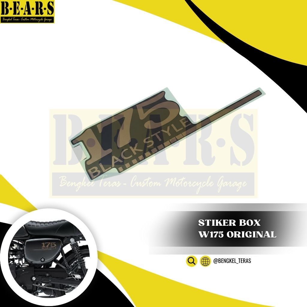 Jual Sticker Pattern side cover stiker samping W175 Black Edition Gold ...