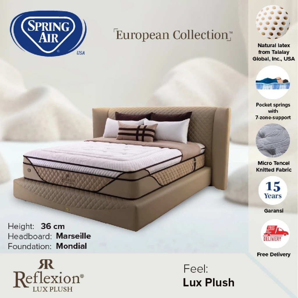 Jual Spring Air Reflexion Lux Plush Kasur / Fullset | Shopee Indonesia
