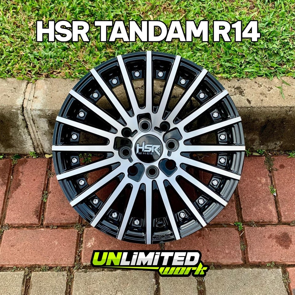 Jual Velg Racing Terbaru HSR Tandam R14 Untuk Calya Sigra Wuling Air Ev ...