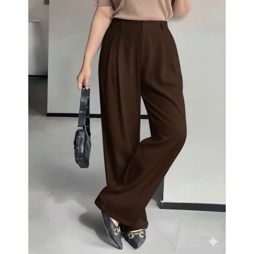 Kulot Loose Pants 332 Trousers Wanita Highwaist Jumbo Semiwool Premium Celana Kulot Wanita