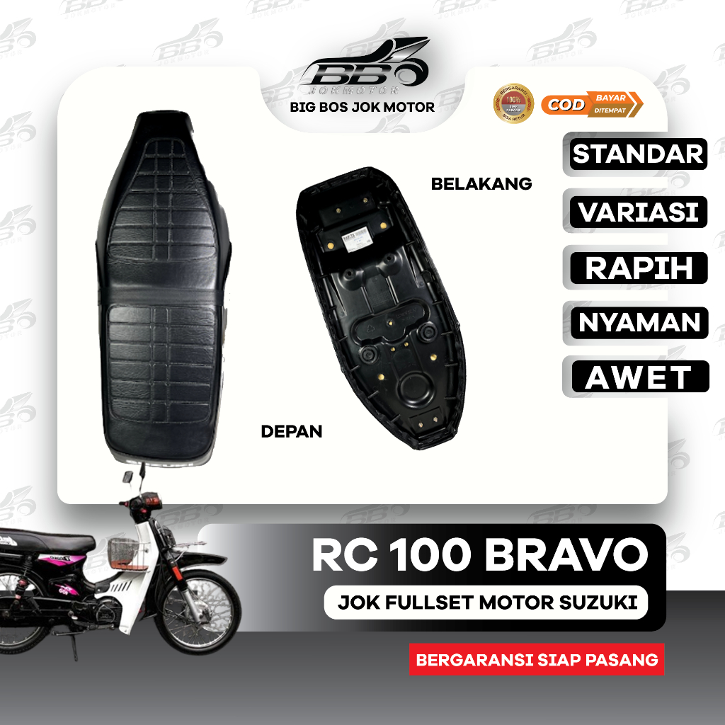 Jual Jok Motor RC 100 Bravo Siap Pasang I Jok Suzuki Klasik | Shopee ...