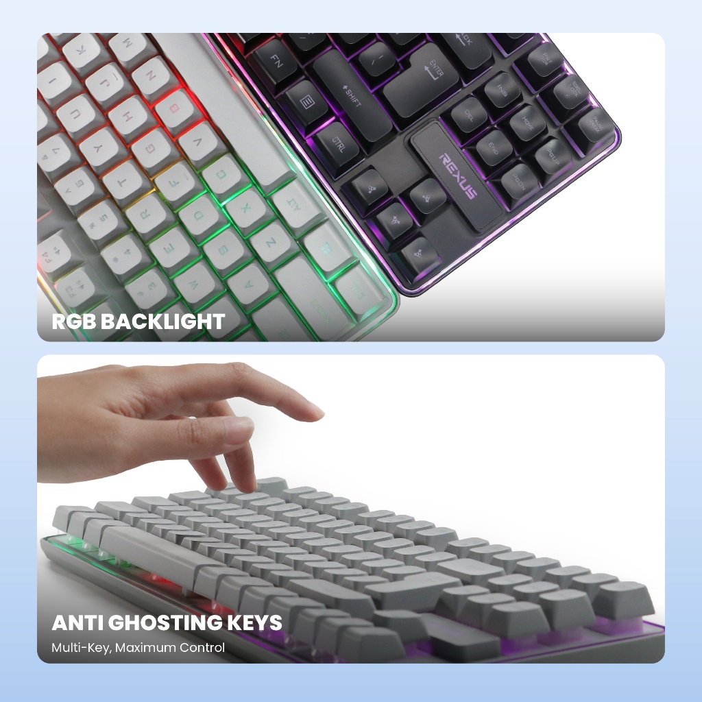 Rexus K9L Keyboard Gaming Membrane Battlefire - RGB Backlight Plug & Play (3)