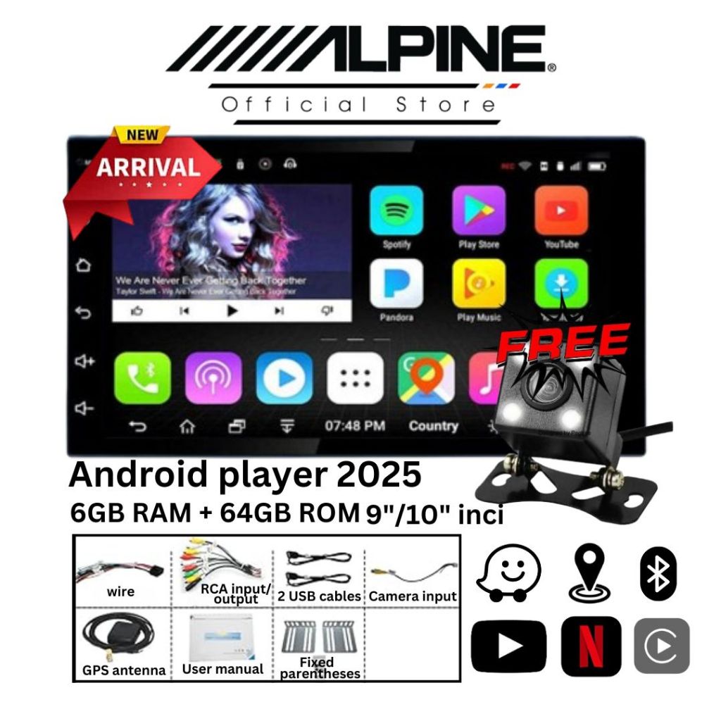 Jual ALPINE Android Car Player Original 2DIN | Head Unit Layar Sentuh ...