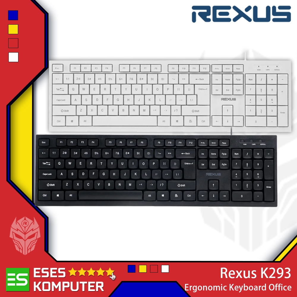 Jual Keyboard Rexus K293 | Ergonomic Wired Office Keyboard | Shopee ...