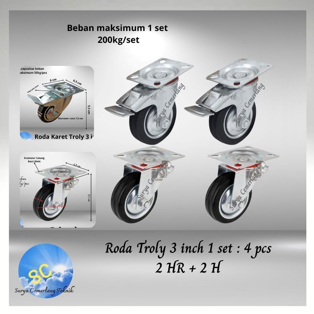 Jual Roda Troli Terlengkap & Harga Terbaru Agustus 2026 | Shopee Indonesia