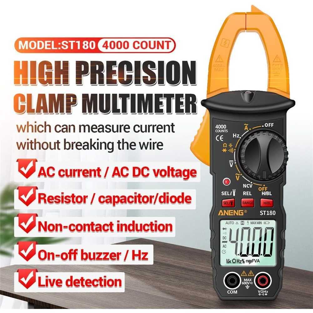 Jual COD ANENG Multimeter Tang Ampere + Tespen cek kabel putus Clamp ...