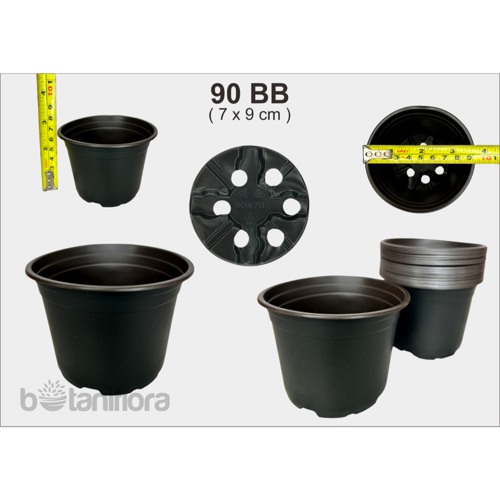 Jual Pot Plastik Tipis Warna Hitam Kode 90 B B| Ukuran 90 mm/9cm| Pot ...