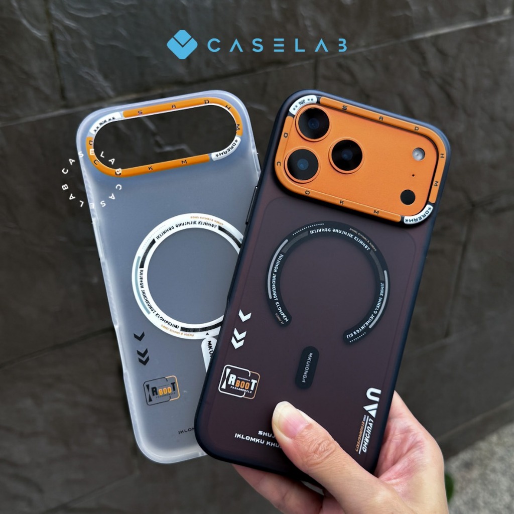Coque de téléphone ultra-ince en alliage étallique antichoc pour iPhone 17 Pro ax (Orange