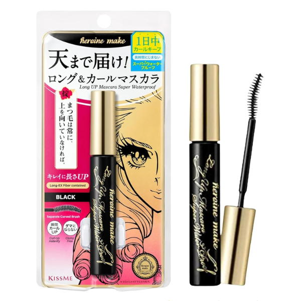 Jual Heroine Make Long Up Mascara Super Waterproof Black / Kiss Me ...