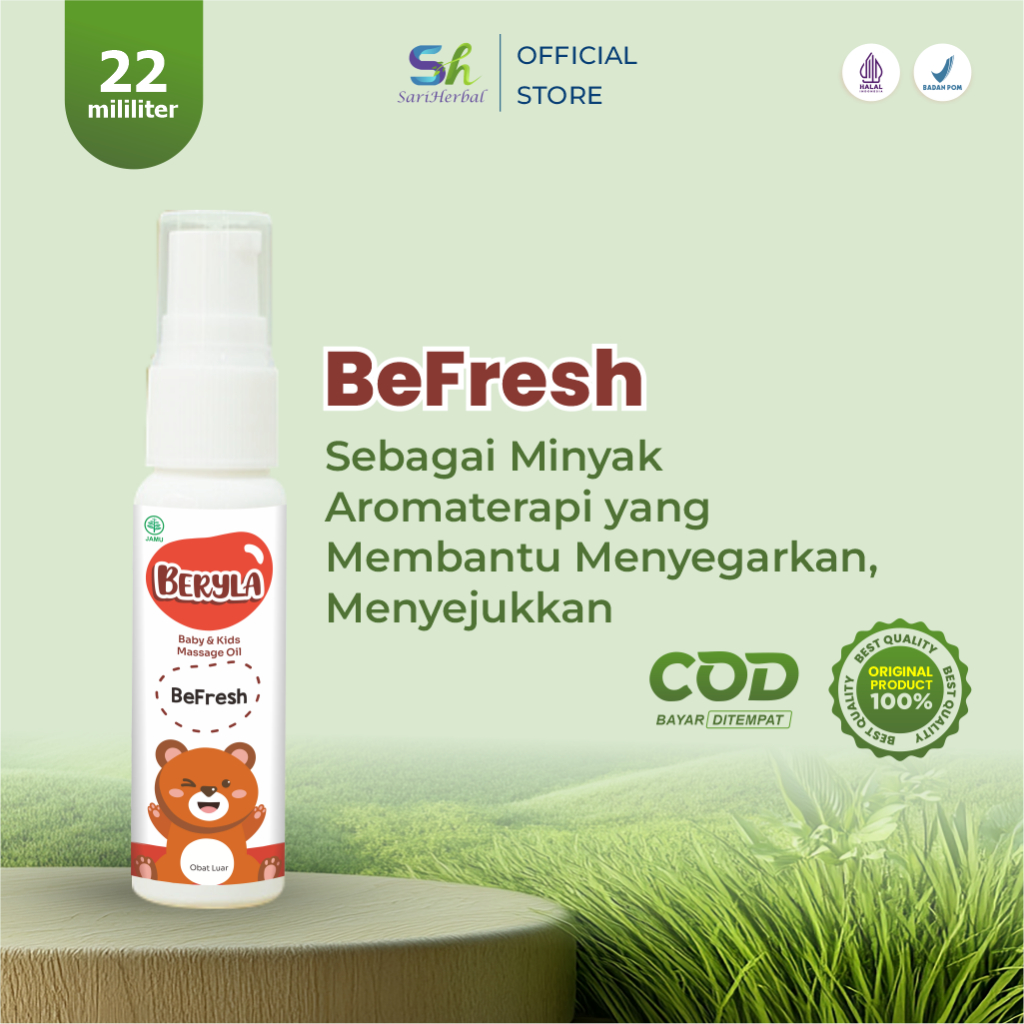 Jual Beryla Befresh Soothing Massage Oil Baby Minyak Telon Untuk Bayi ...
