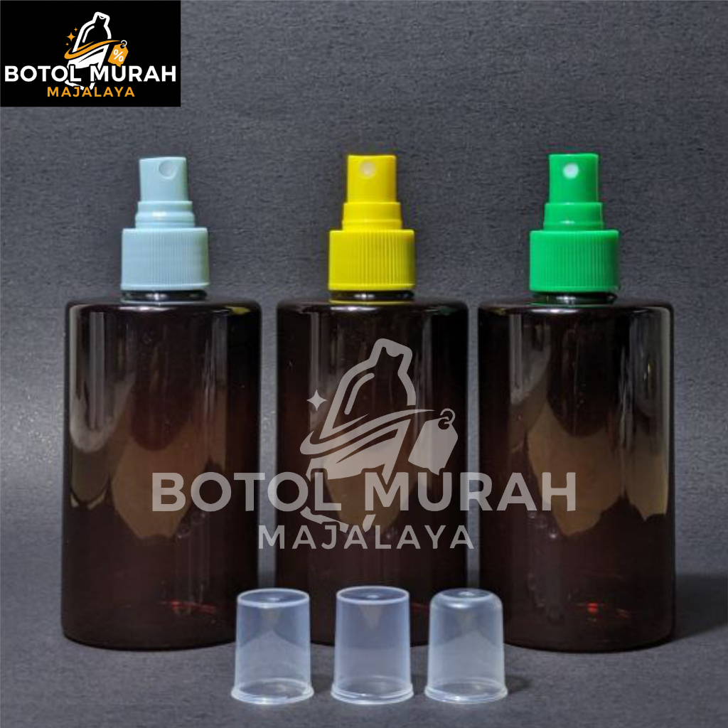 Jual BOTOL PARFUME SPRAY WARNA | RF 250 ML AMBER + SPRAY WARNA SOLID ...