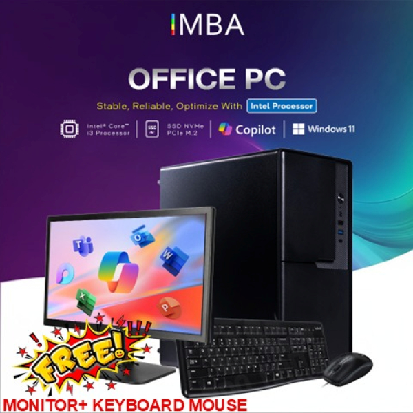 {FREE MONITOR} IMBA OFFICE PC I5 12400F 16GB 256GB RAKITAN PC ADMIN - UGE-TR-EK-COC/D4